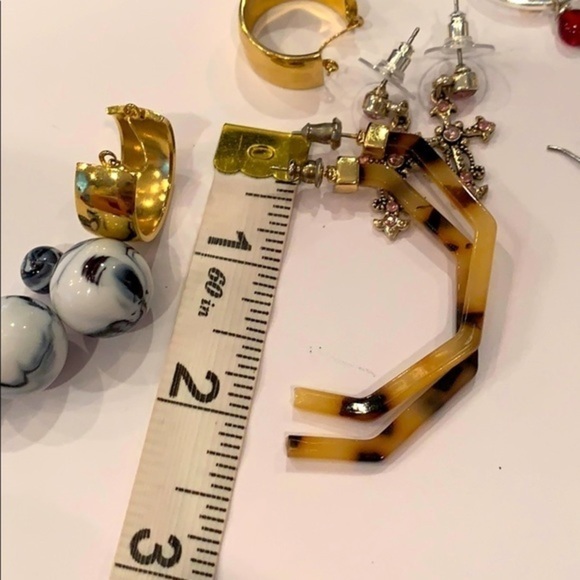 💐5/25 5 pair lot bundle statement earrings - Picture 9 of 11